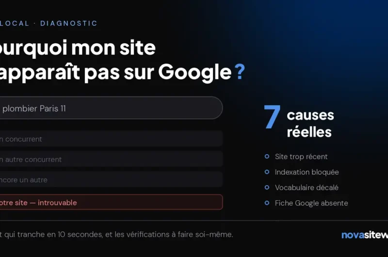 Pourquoi mon site n&rsquo;apparaît pas sur Google ? Les 7 causes réelles