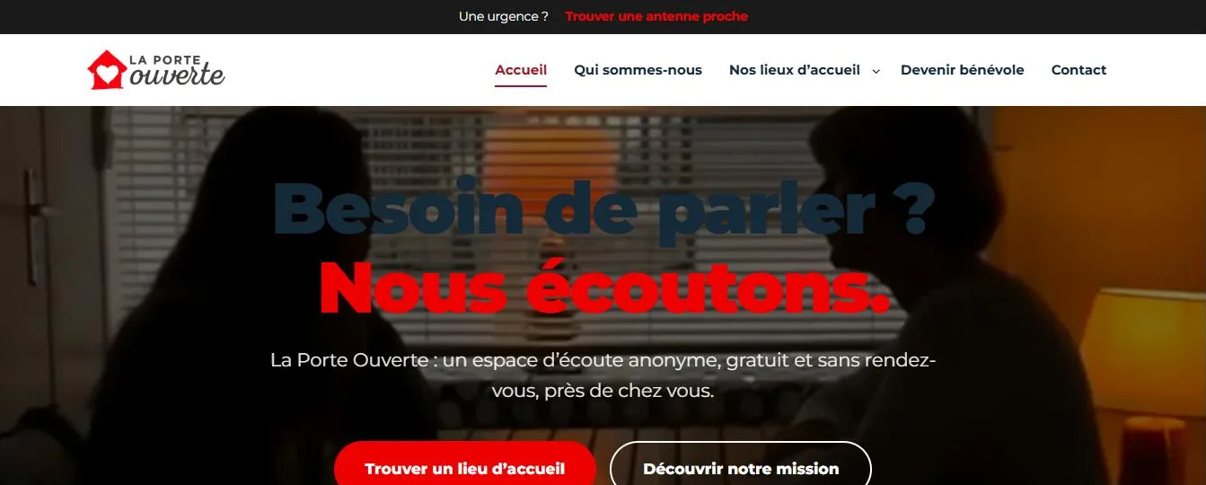 La Porte Ouverte 1 Site de La Porte Ouverte : page d'accueil